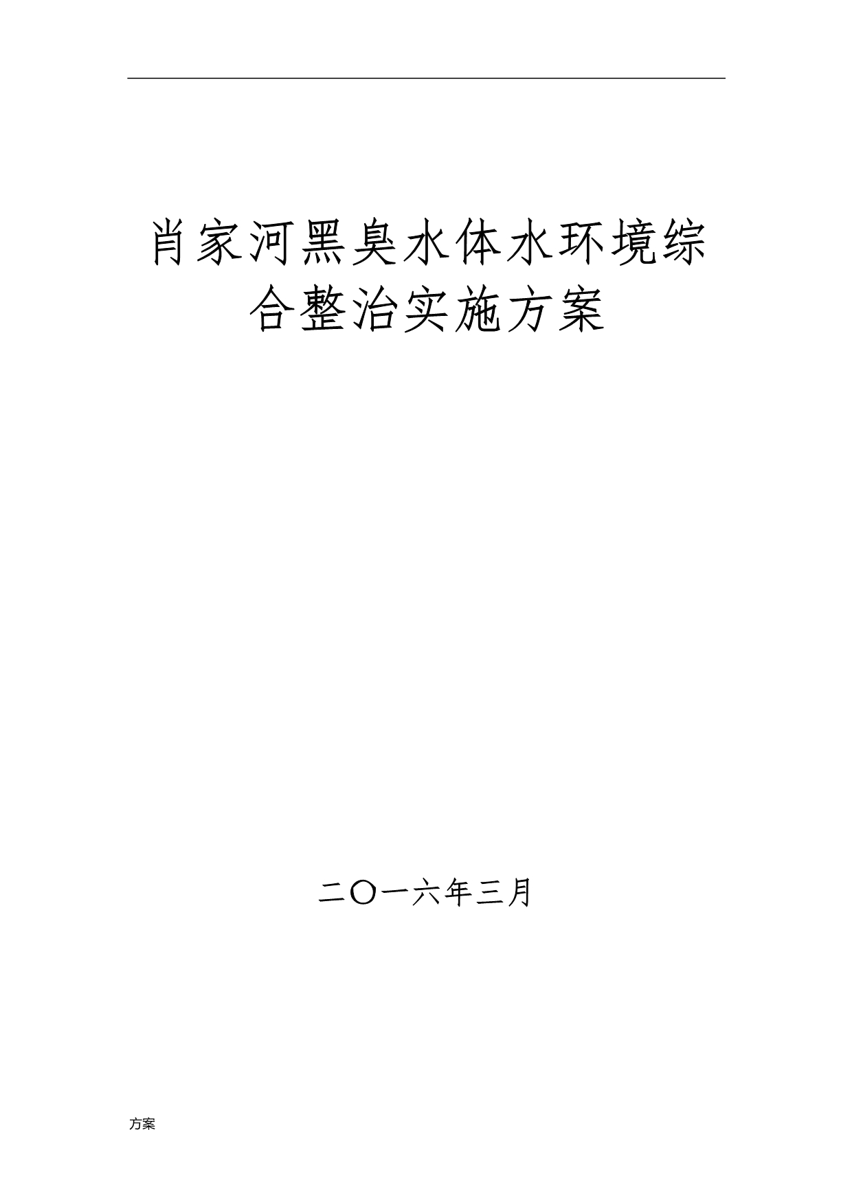 肖家河黑臭水体整治实施解决方案.docx_第1页