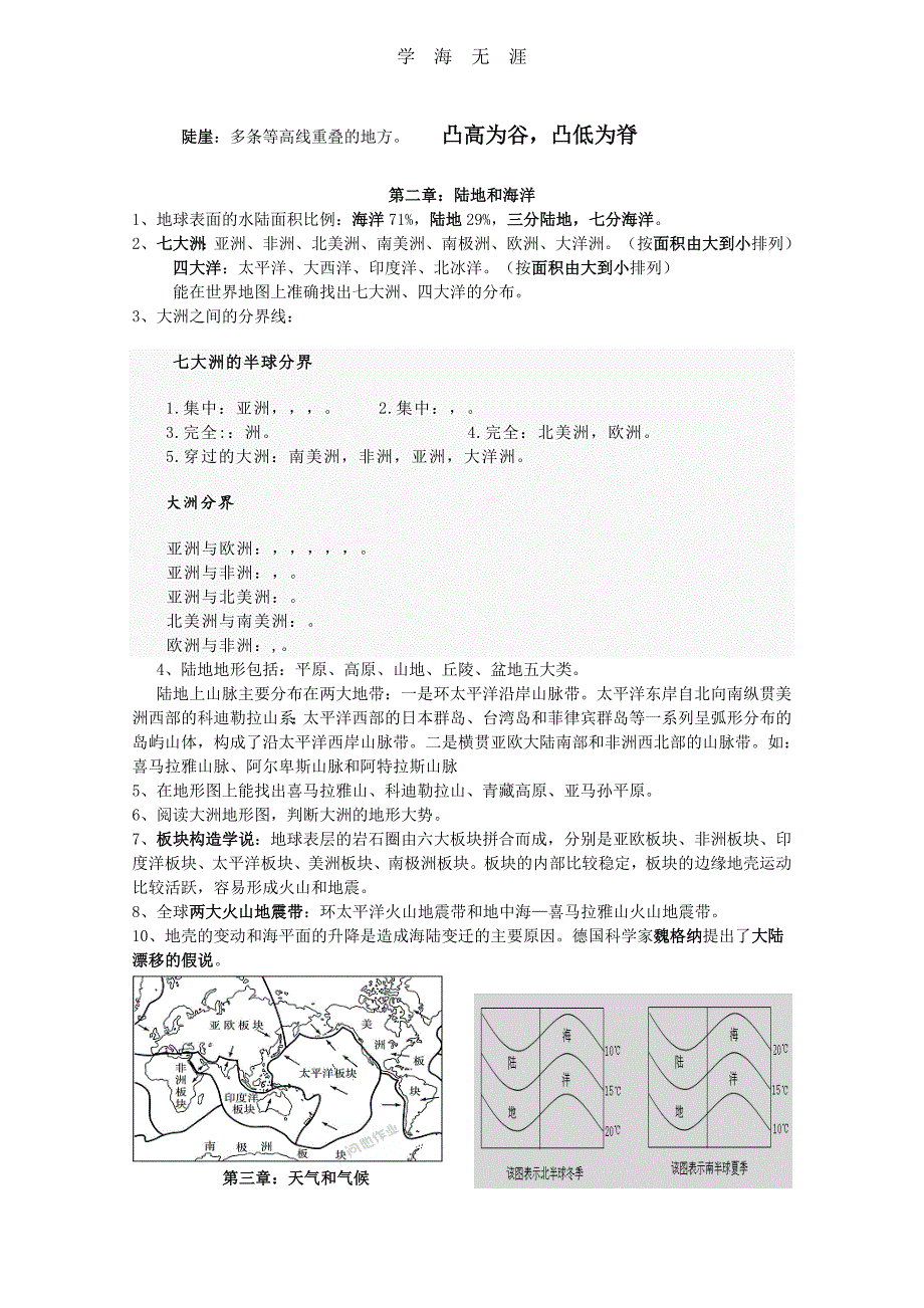 2020年整理最新湘教版初中地理中考复习提纲word版.doc_第3页