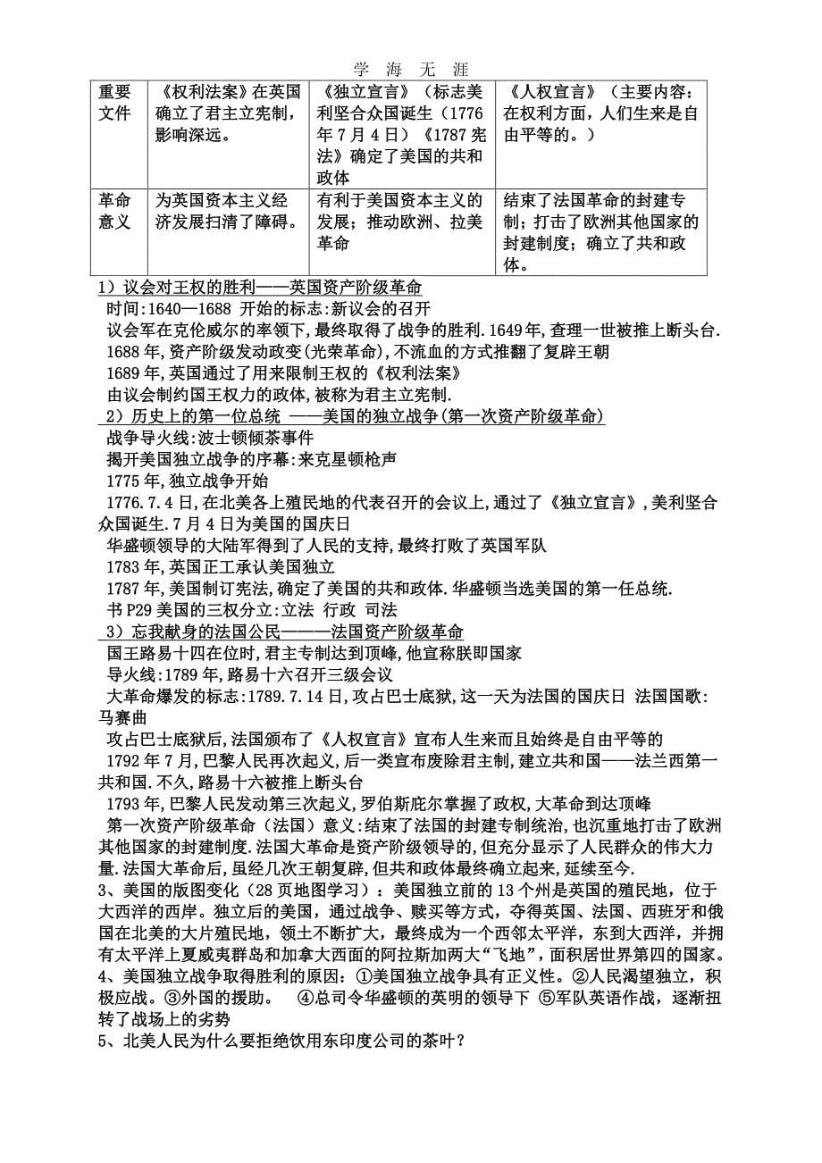 2020年整理八下-历史与社会-浙教版-复习提纲.pdf_第5页