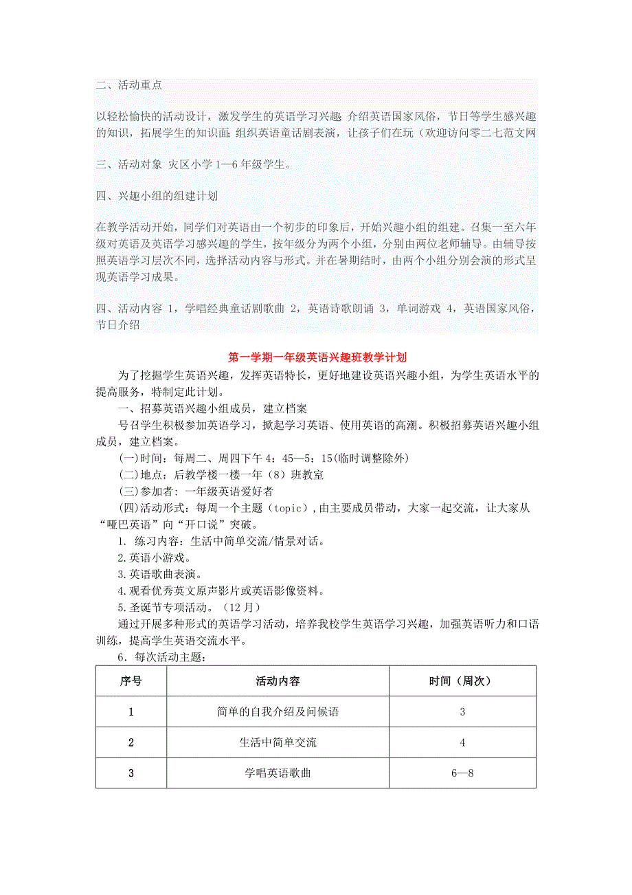 八年级英语上册论文 英语兴趣班计划——介绍如何能够更好的办好和提高初中生活英语初学者的口语水平及其提高学习英语的兴趣 冀教版_第3页