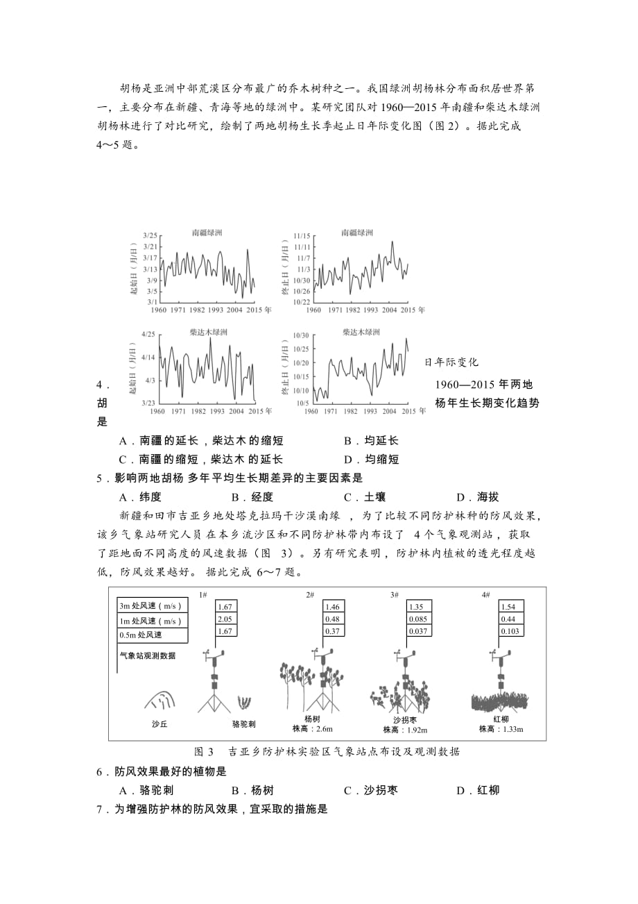 山东省菏泽市2020届高三学业水平模拟考试地理试卷word版_第2页