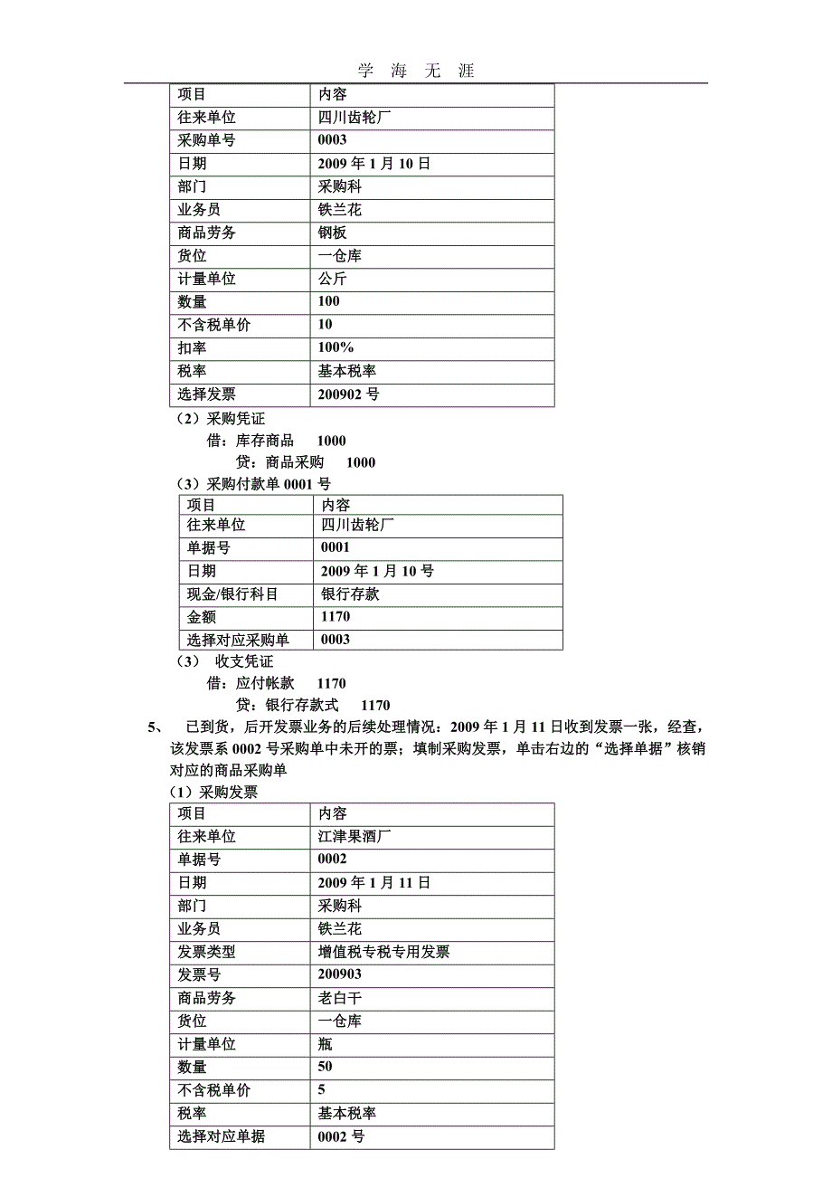 2020年整理进销存练习题word版.doc_第4页