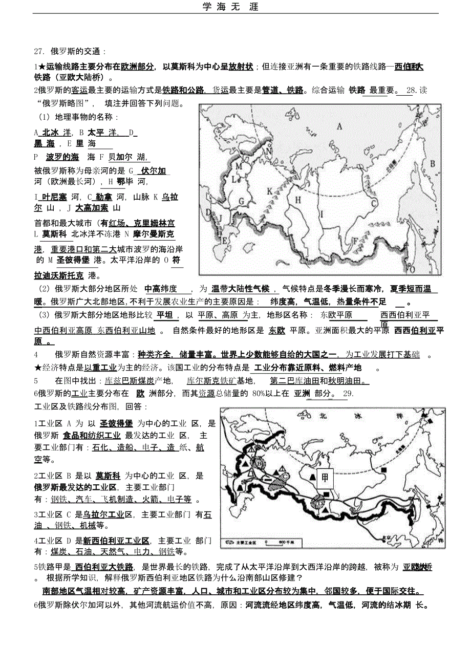 （2020年整理）七年级下册地理复习提纲(中考背诵版).pptx_第4页