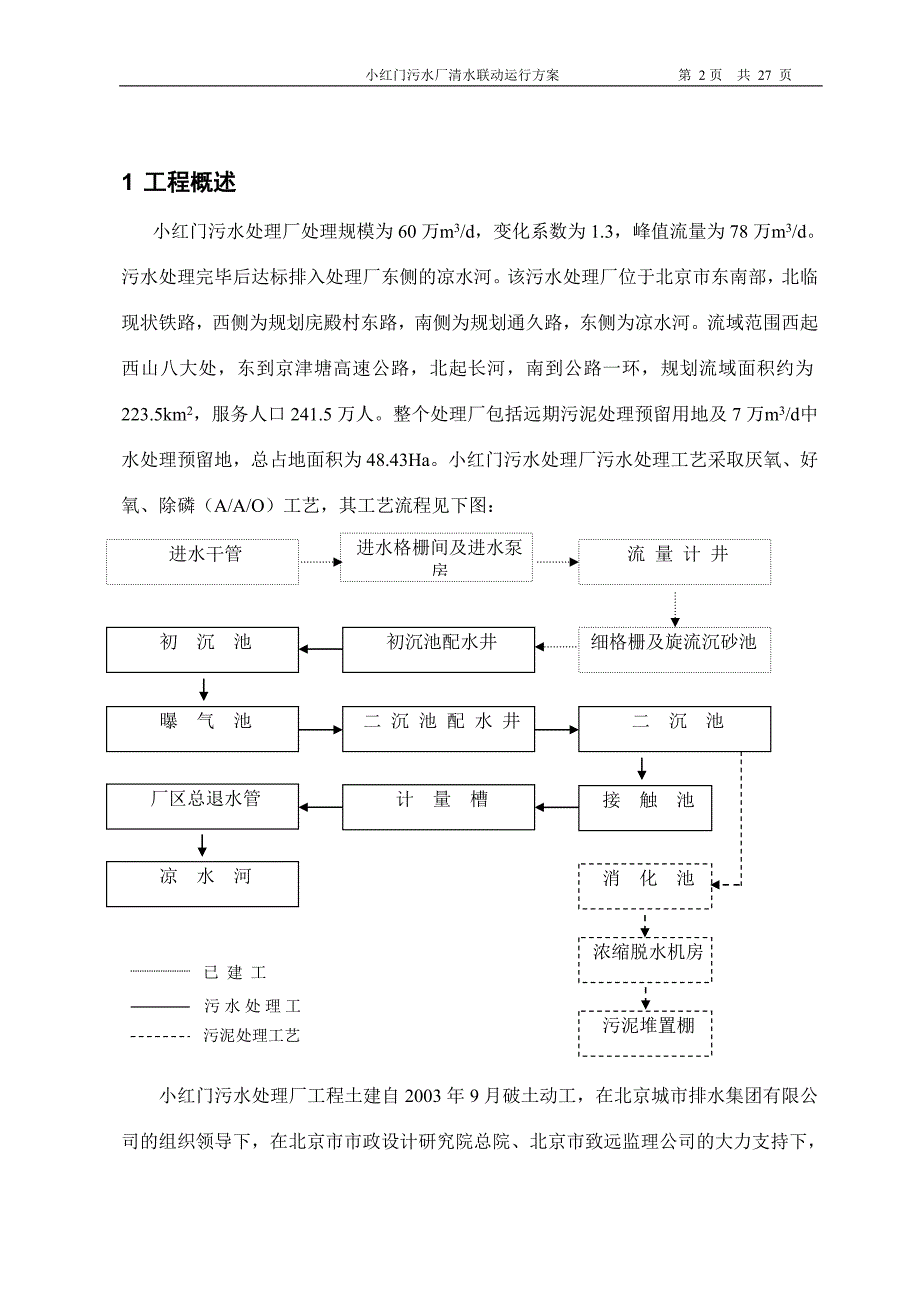 X-小红门污水处理厂清水试运行方案_第2页