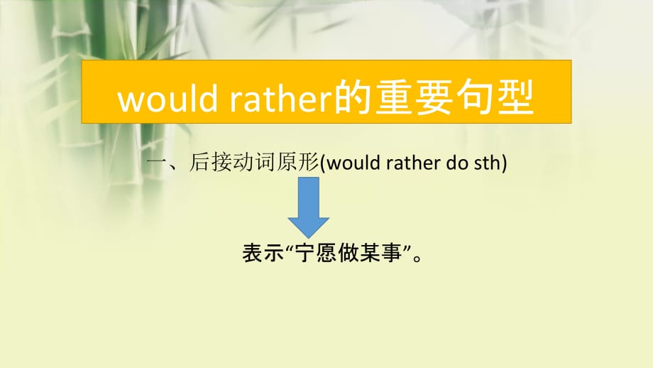 would rather的重要句型_第1页