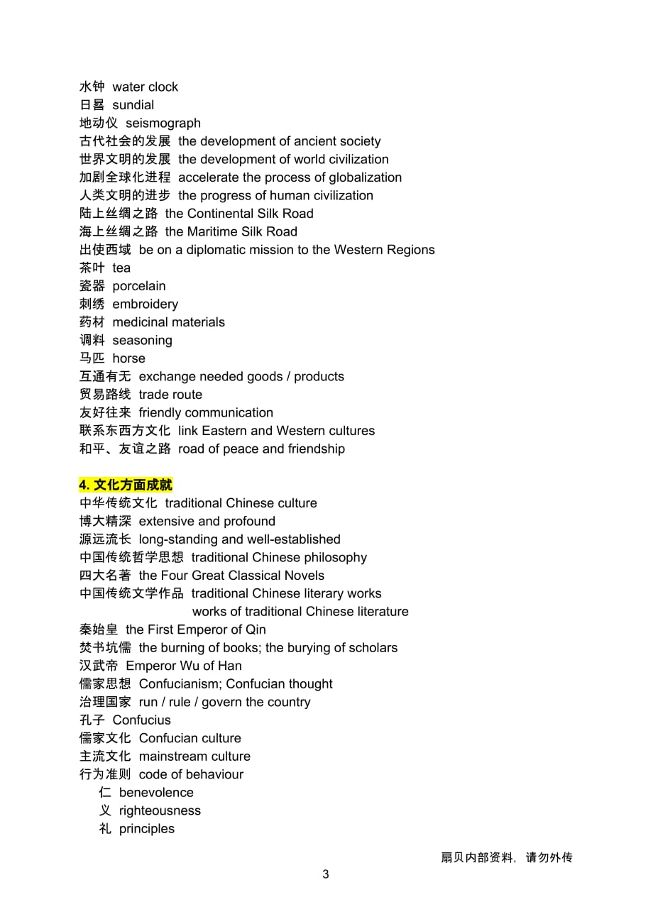 翻译话题词汇：历史文化类1_第3页