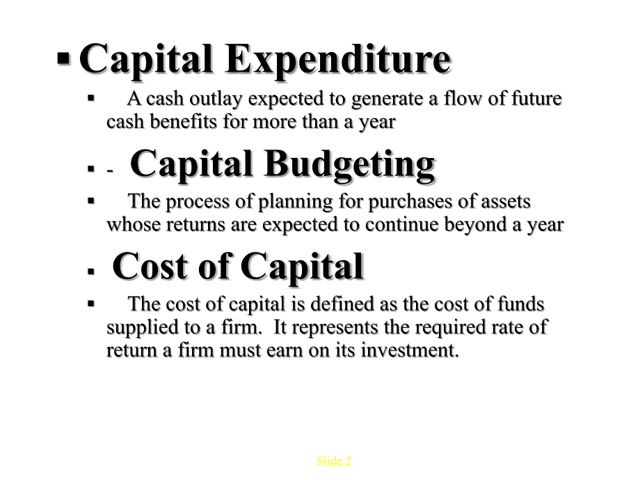 Chapter 9 Capital Budgeting Decision Criteria.ppt_第2页