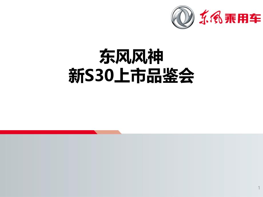 《精编》东风风神新S30上市品鉴会_第1页