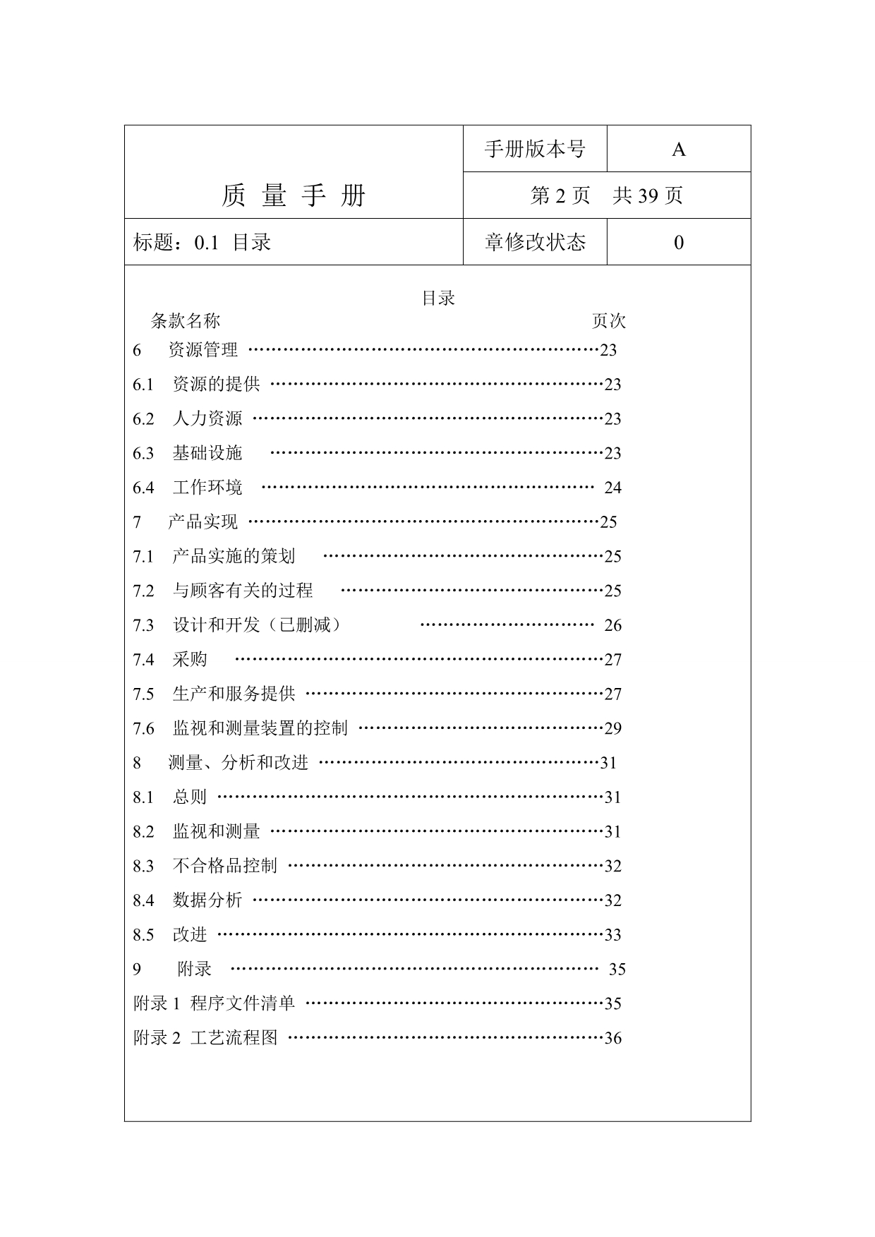 《精编》水处理设备制造质量管理体系手册_第2页