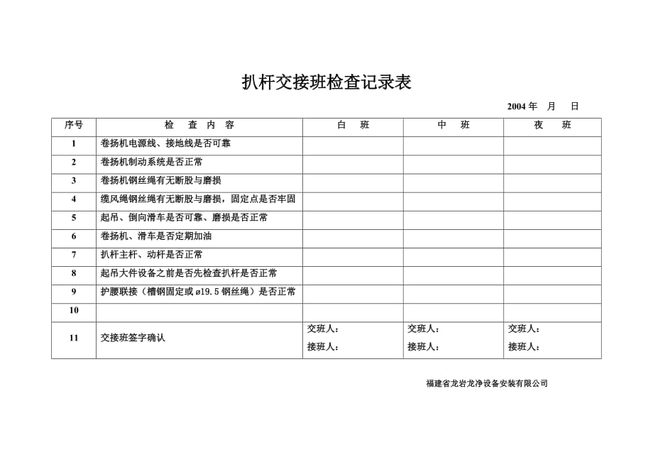 叉车交接班检查记录表_第2页