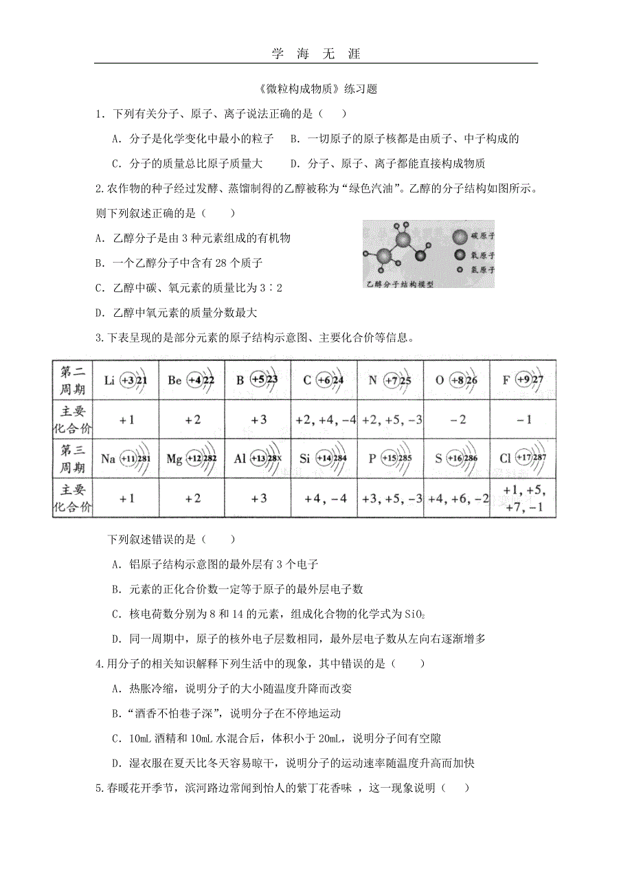 2020年整理初三化学构成物质的微粒复习提纲.pdf_第3页