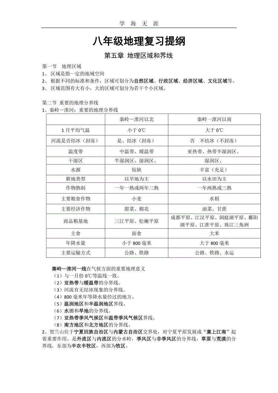 2020年整理八年级地理下册(粤教版)复习提纲.pdf_第1页