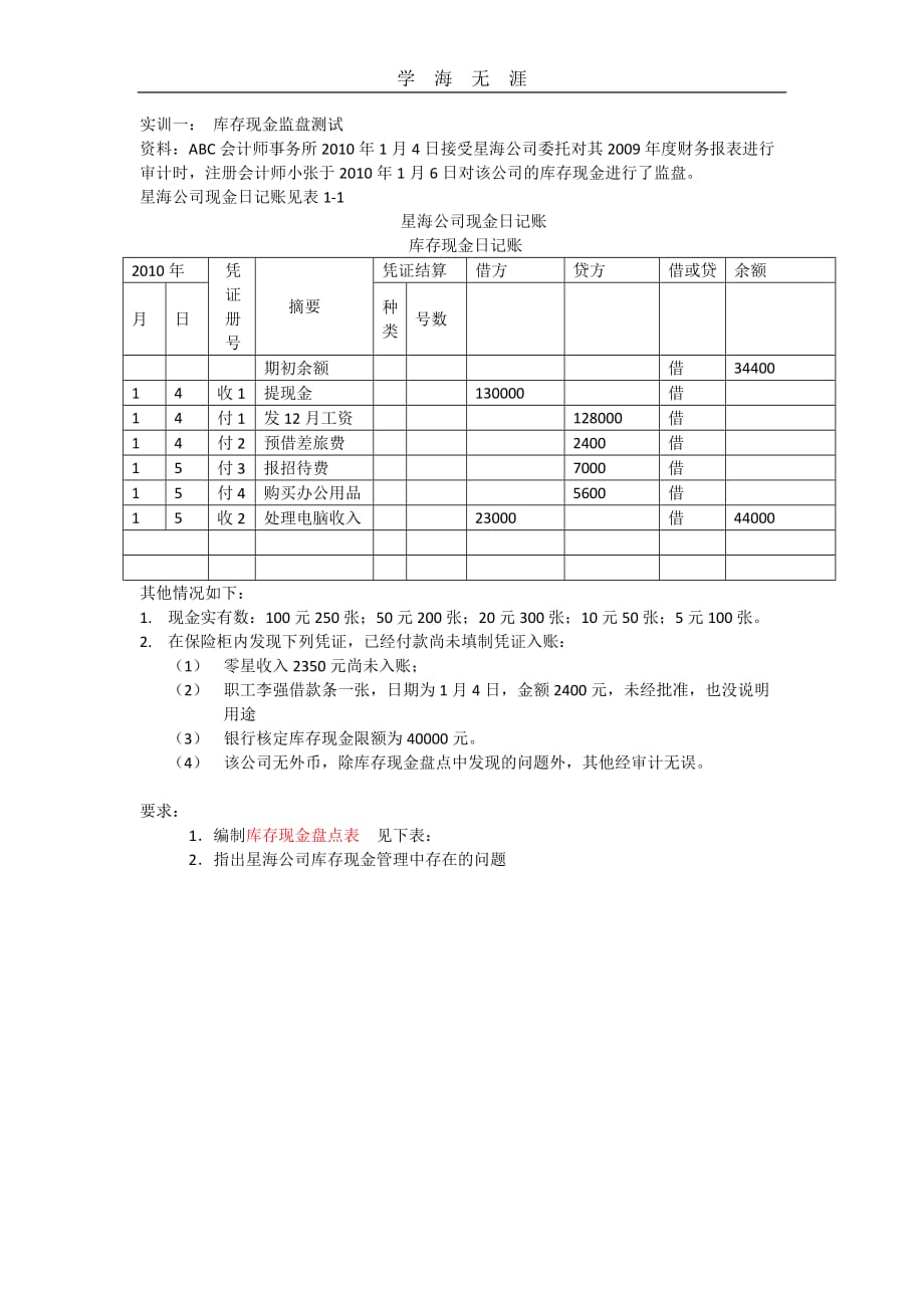 2020年整理库存现金盘点表word版.doc_第1页