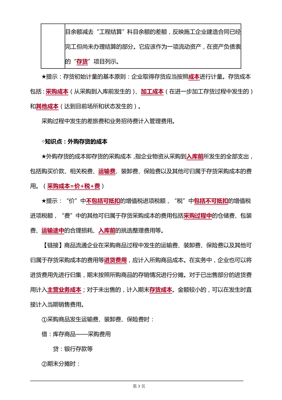 【推荐】2019年注册会计师考试知识要点分析及考前押题第三章　存货(附习题及答案解析）_第3页