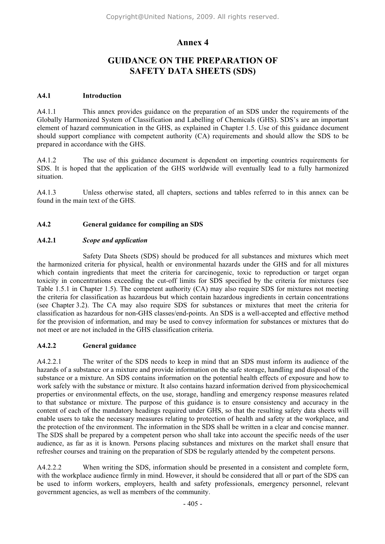 GHS《全球化学品统一分类和标签制度》英文版 附件4：编制安全数据单指导_第3页