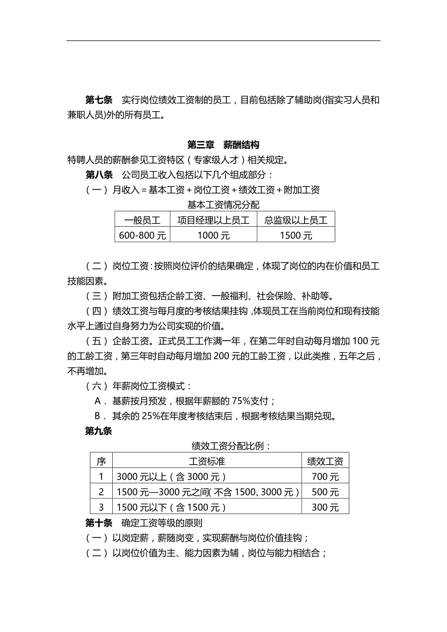 科技公司薪酬管理制度模板_第2页