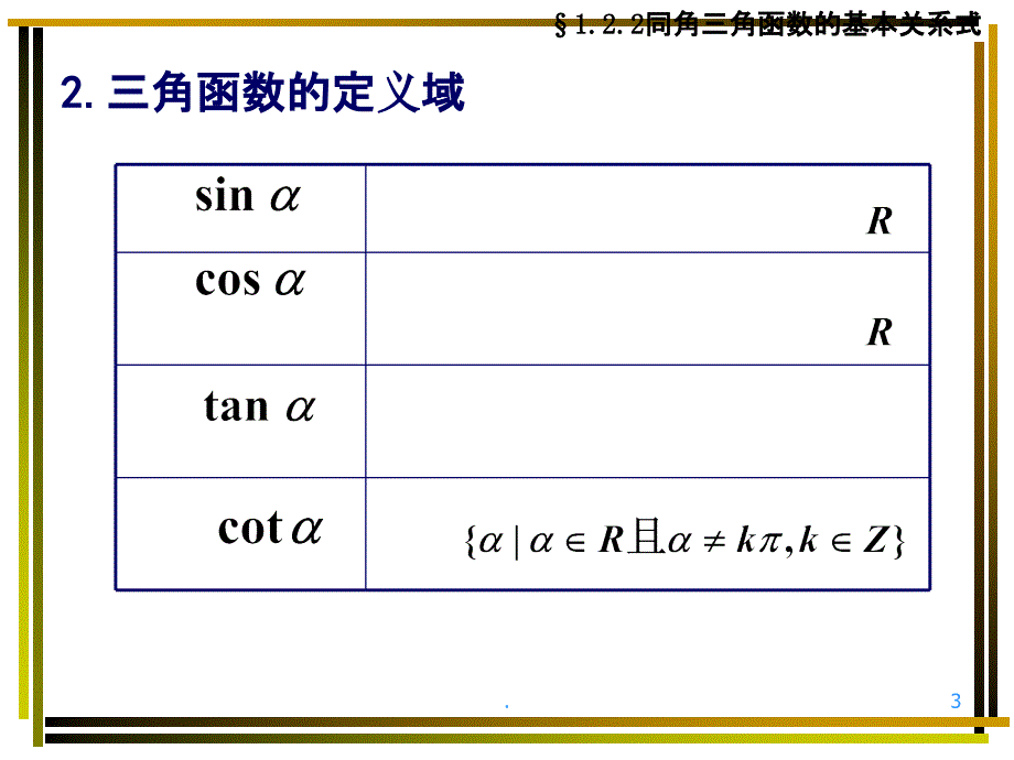 同角三角函数基本关系式ppt课件_第3页