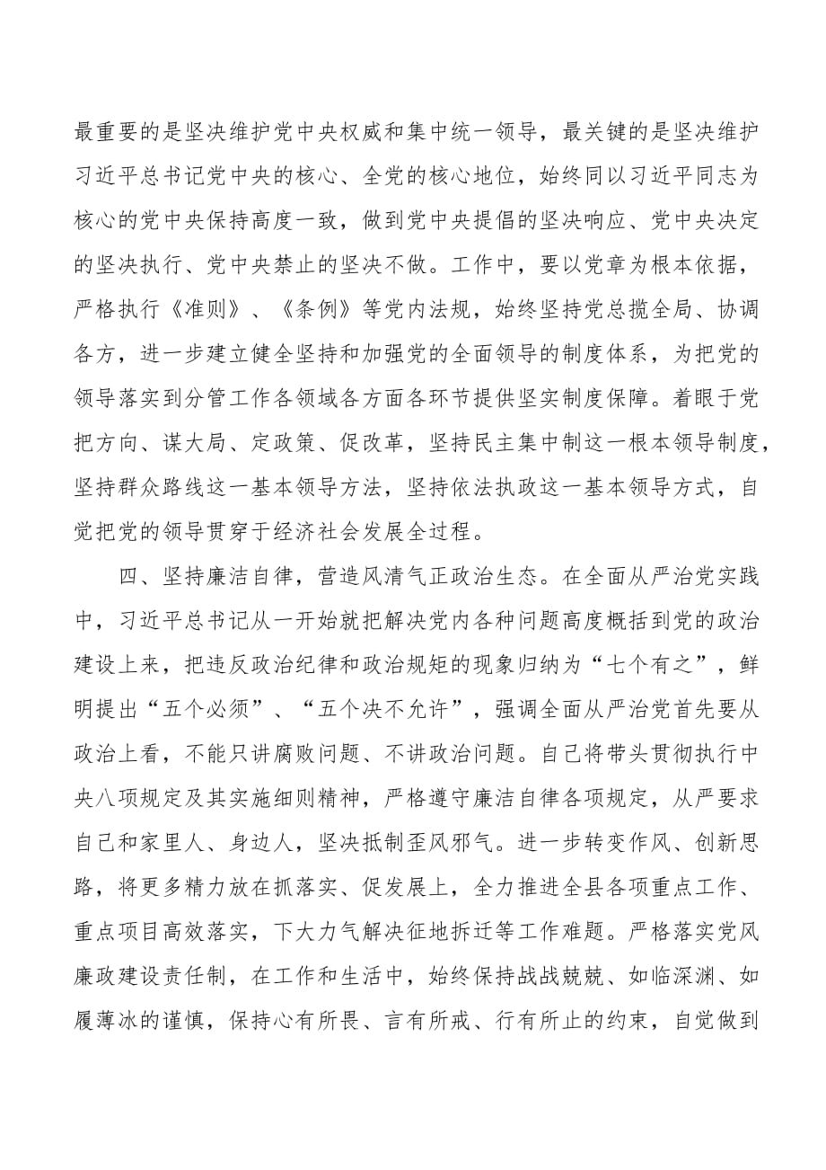 常务副县长党的政治建设研讨发言模板_第3页