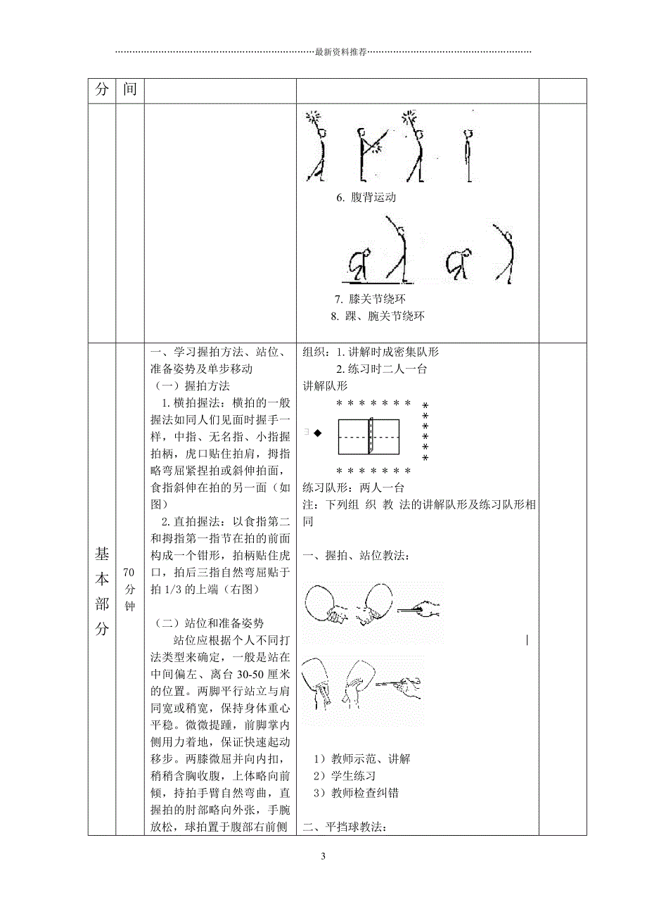 桃园小学乒乓球社团活动教案精编版_第3页