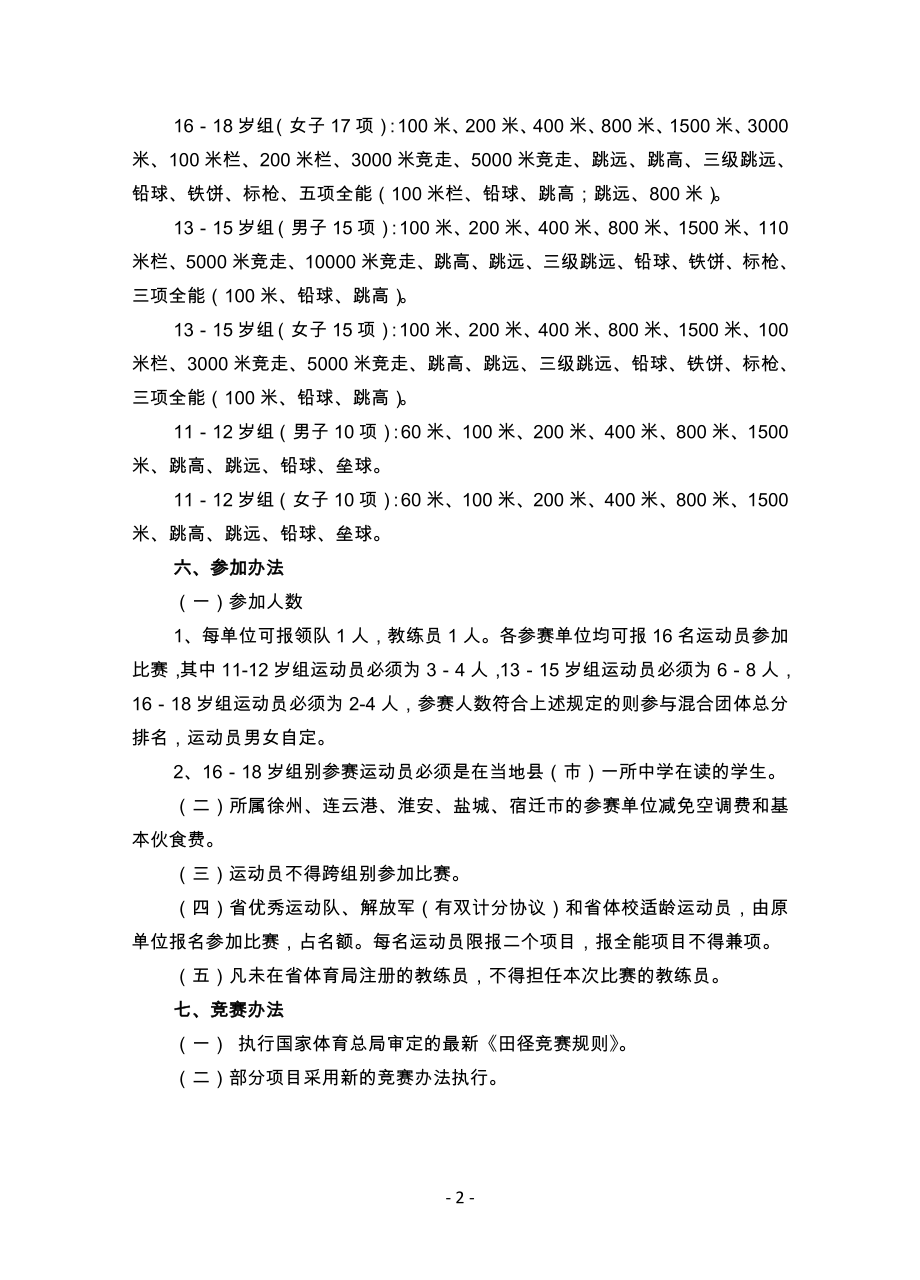 江苏省青少年体育竞赛规程_第3页