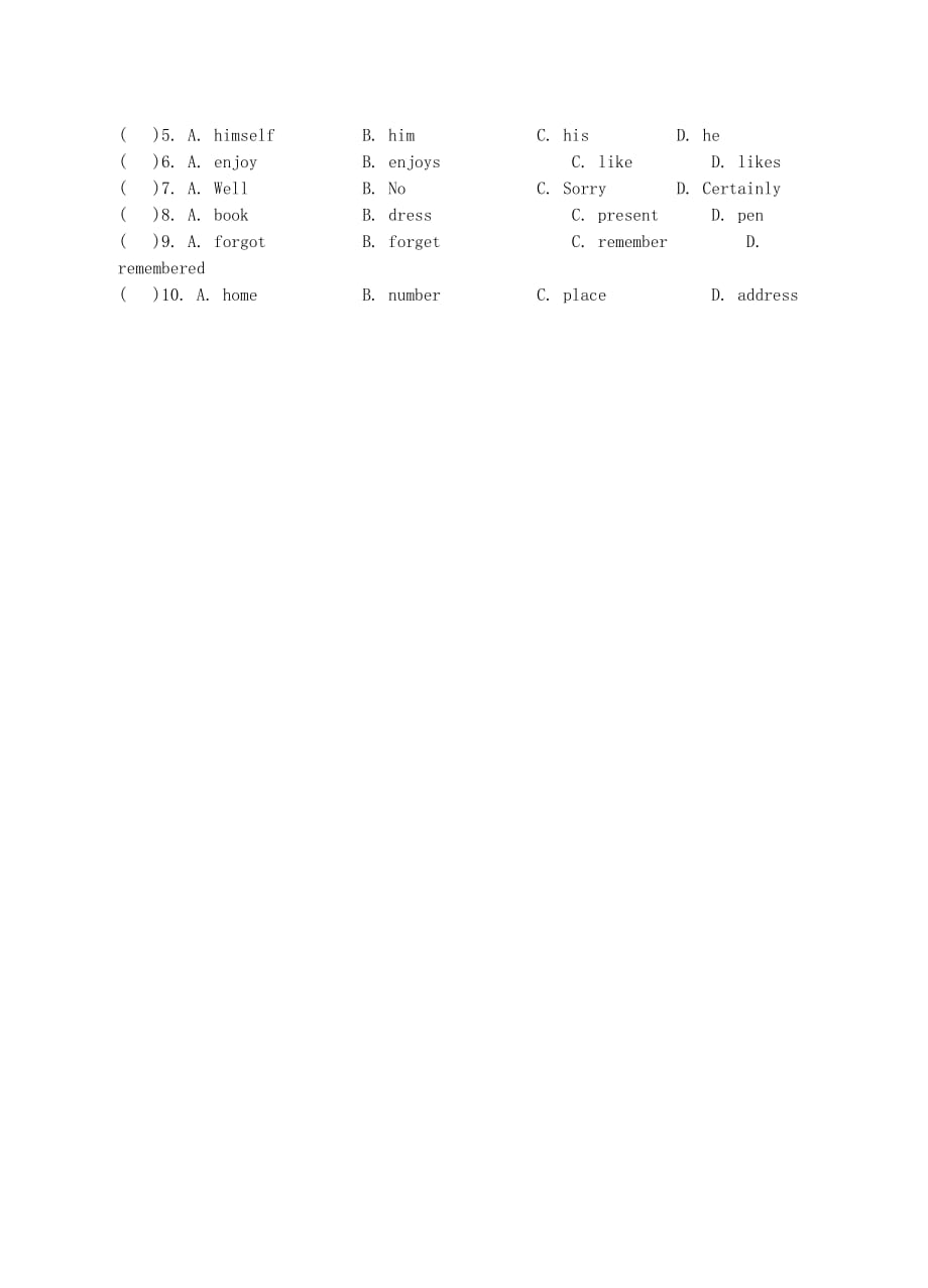 江苏省溧水县孔镇中学八年级英语下册 Unit 1 Past and Present小练（无答案）（新版）牛津版_第3页