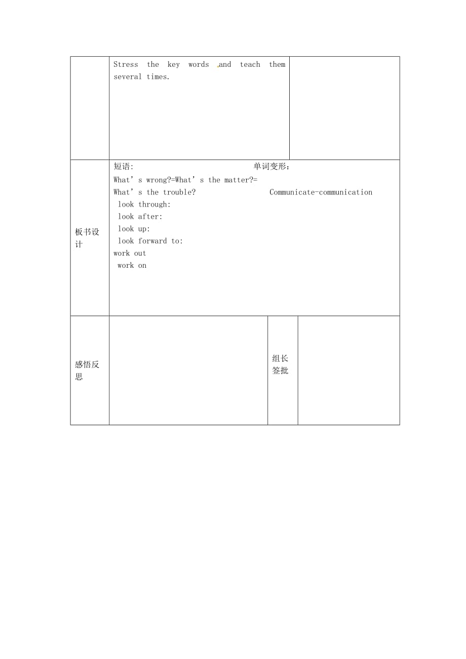 河北省承德市围场县半截塔中学八年级英语下册 Unit 4 Why don’t you talk to your parents New Words导学案（无答案） （新版）人教新目标版_第2页