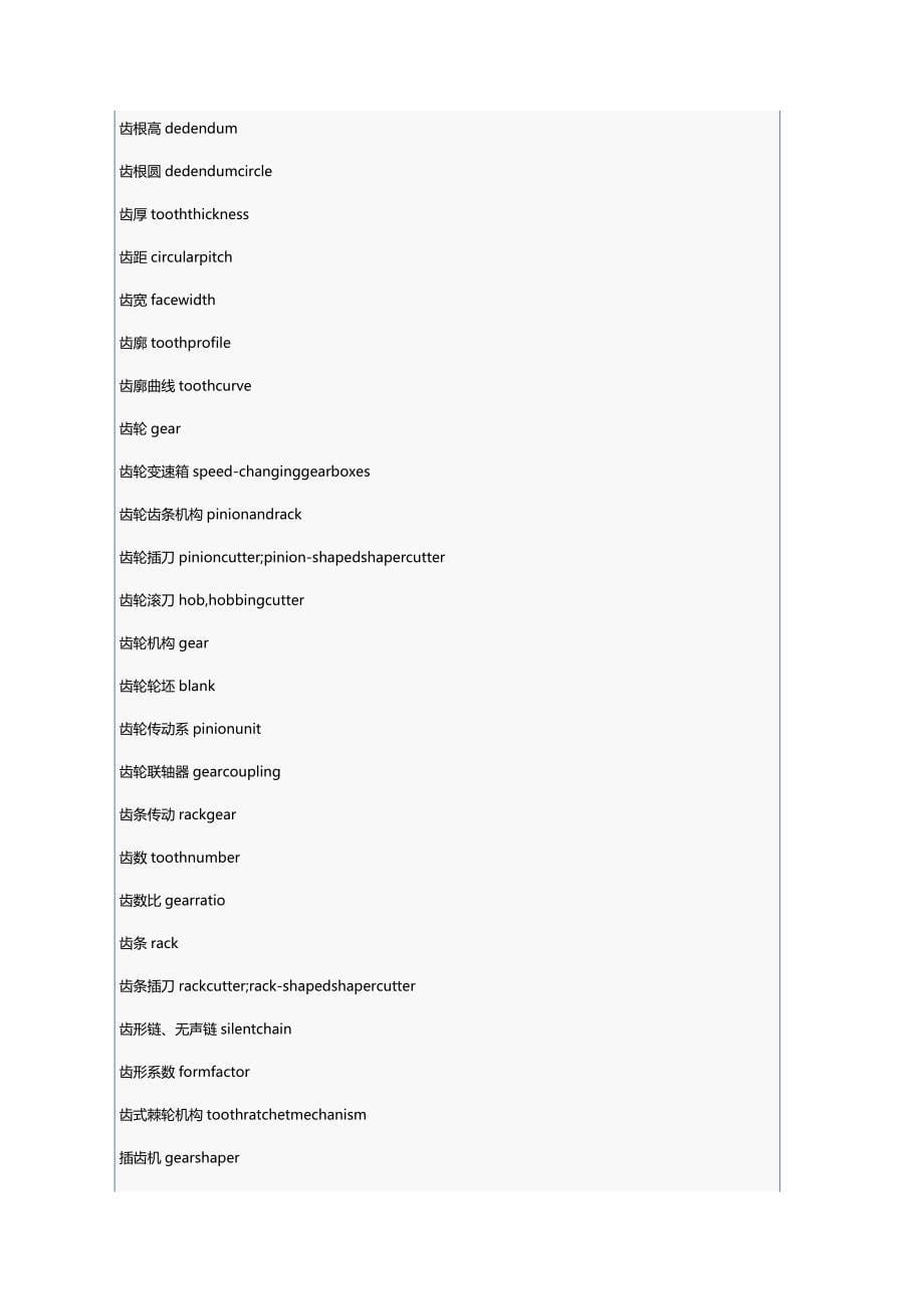 2020年（机械制造行业）常用机械专业术语中英文对照_第5页