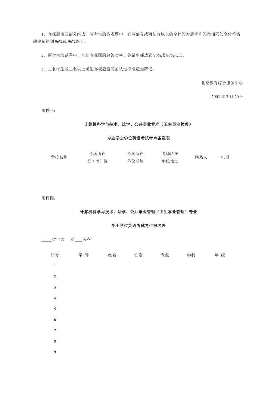 关于2005年春季计算机科学与技术、法学、公共事业管理(卫_第5页