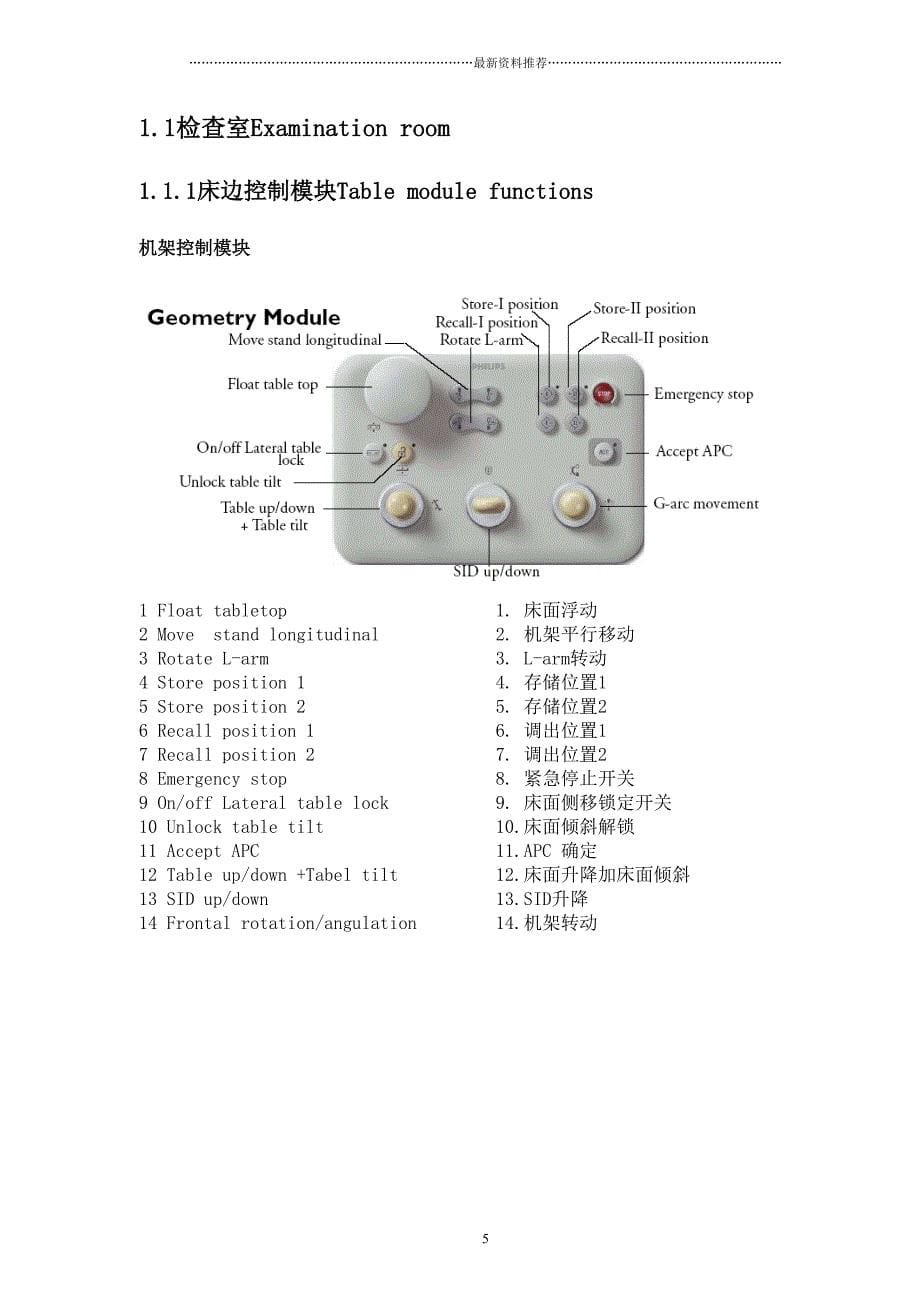 飞利浦FD20数字血管剪影造影机的中文操作指南精编版_第5页