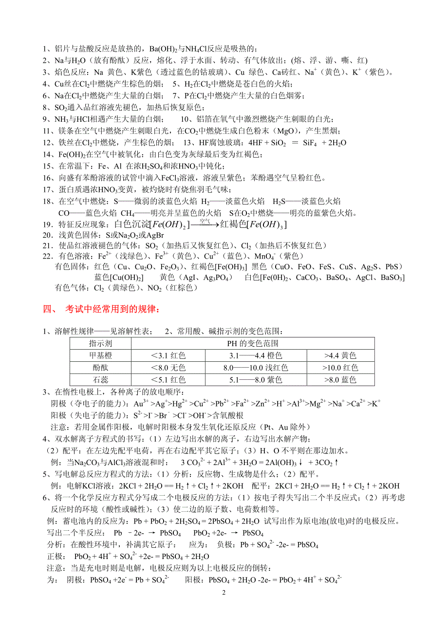 高中化学重要知识点详细总结PDF版_第2页