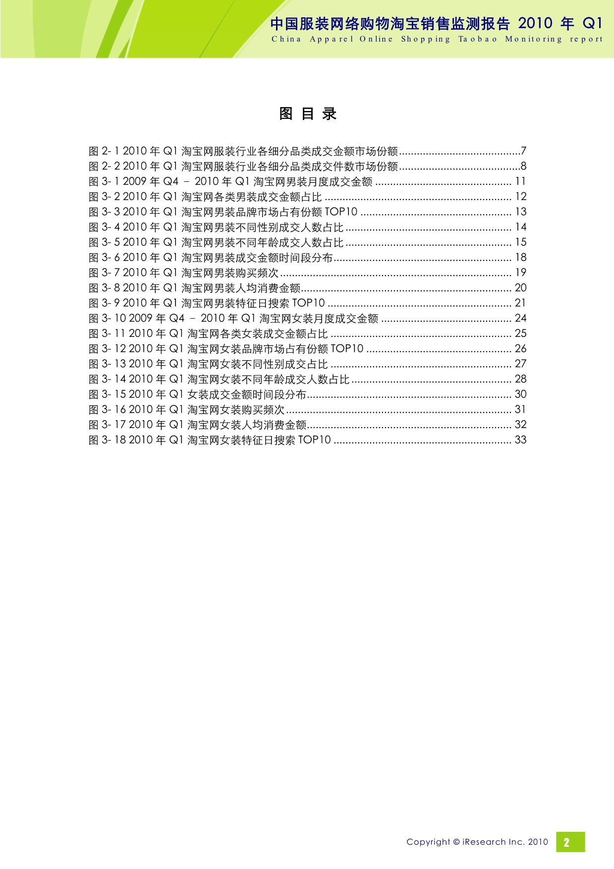 10年Q1中国服装网络购物淘宝销售监测报告_第3页