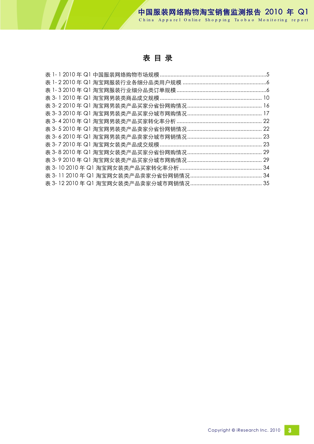 10年Q1中国服装网络购物淘宝销售监测报告_第4页