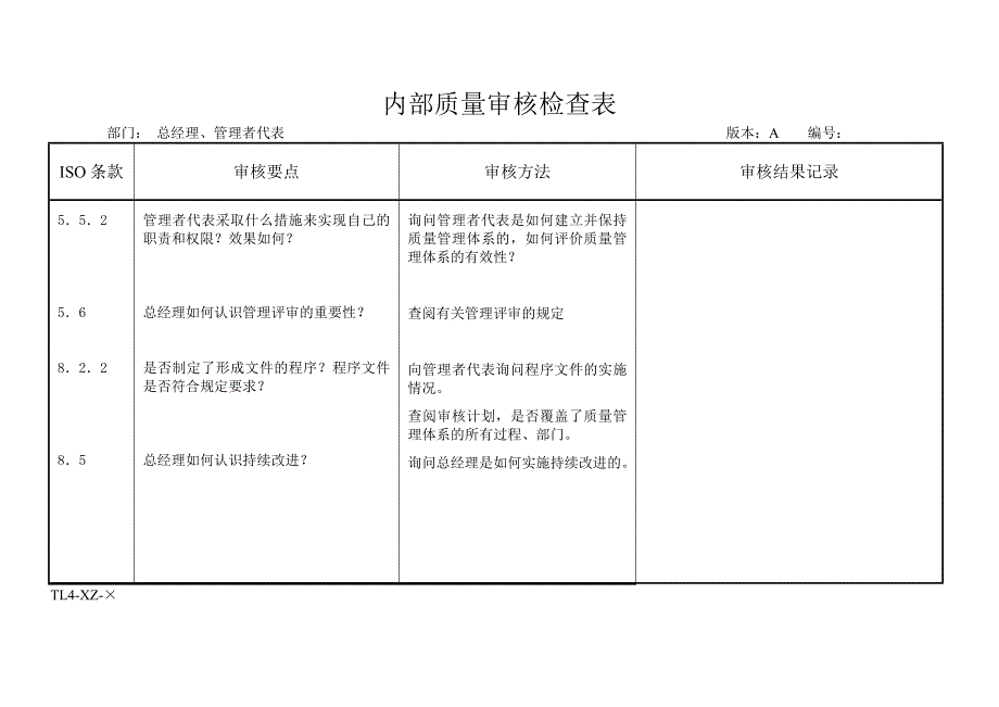 【推荐】内部质量审核检查表_第2页