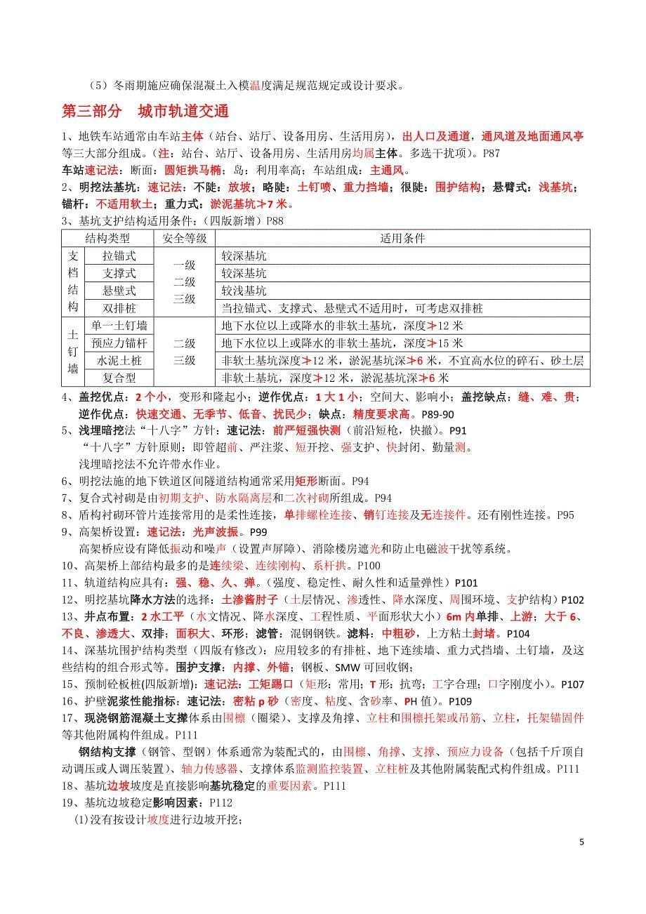 2014年一建市政重点背诵讲义_第5页