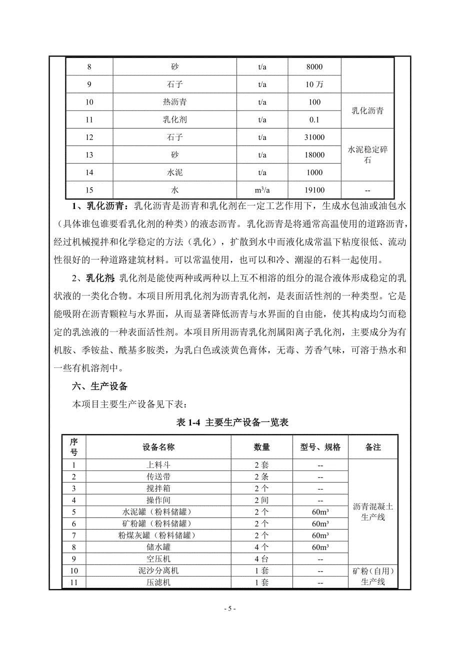 年产12万吨沥青混凝土、22万吨商品混凝土及200吨乳化沥青_5万吨水泥稳定碎石加工项目环评报告表_第5页