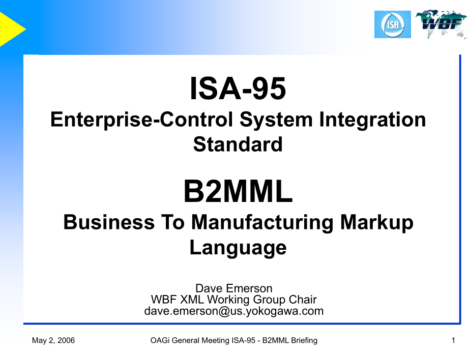 《精编》ISA-95企业控制系统B2MML的标准管理_第1页