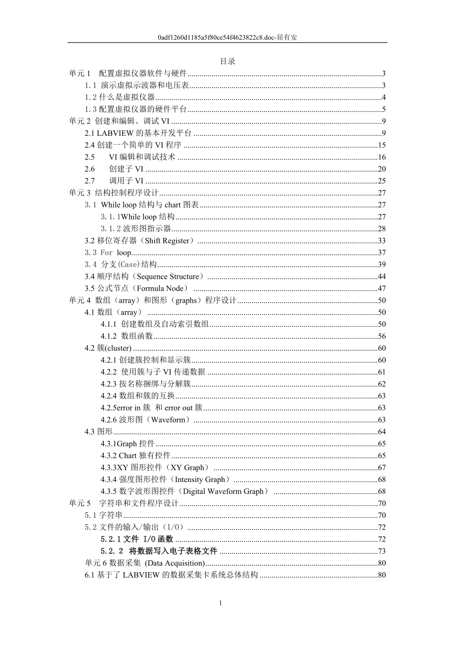 精品虚拟仪器测试技术_第1页