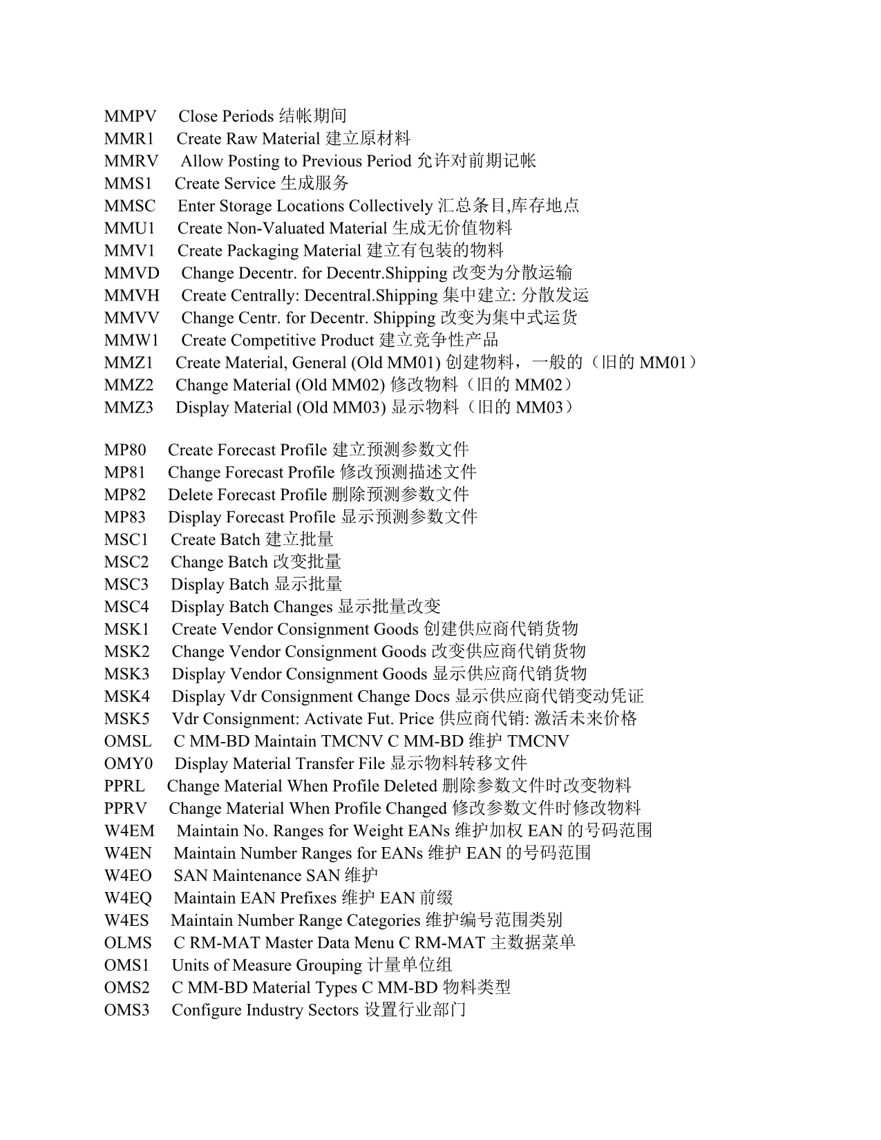 精品SAP TCode Reference_第2页