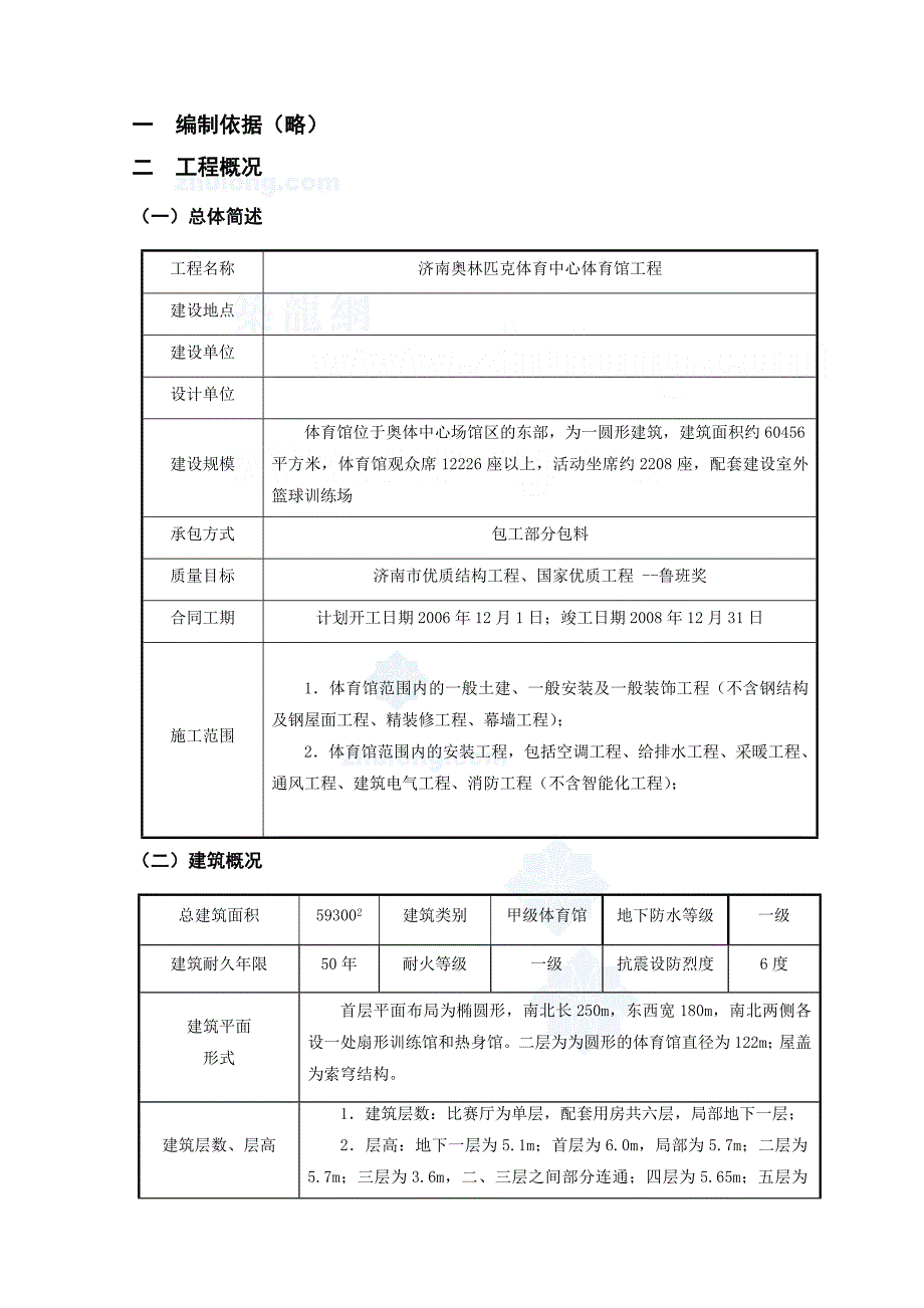 （毕业设计论文）-《[山东]体育馆施工组织设计(鲁班奖、框架结构)》_第1页