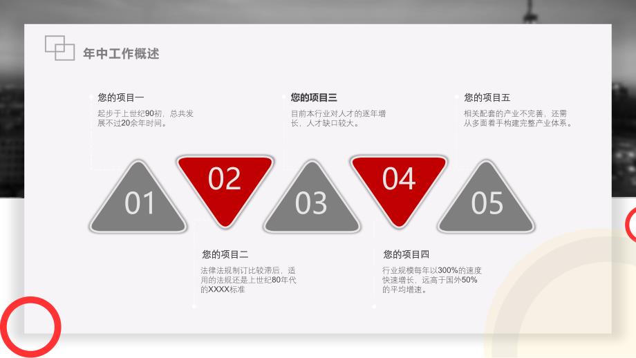 大气红灰商务总结汇报PPT_第4页