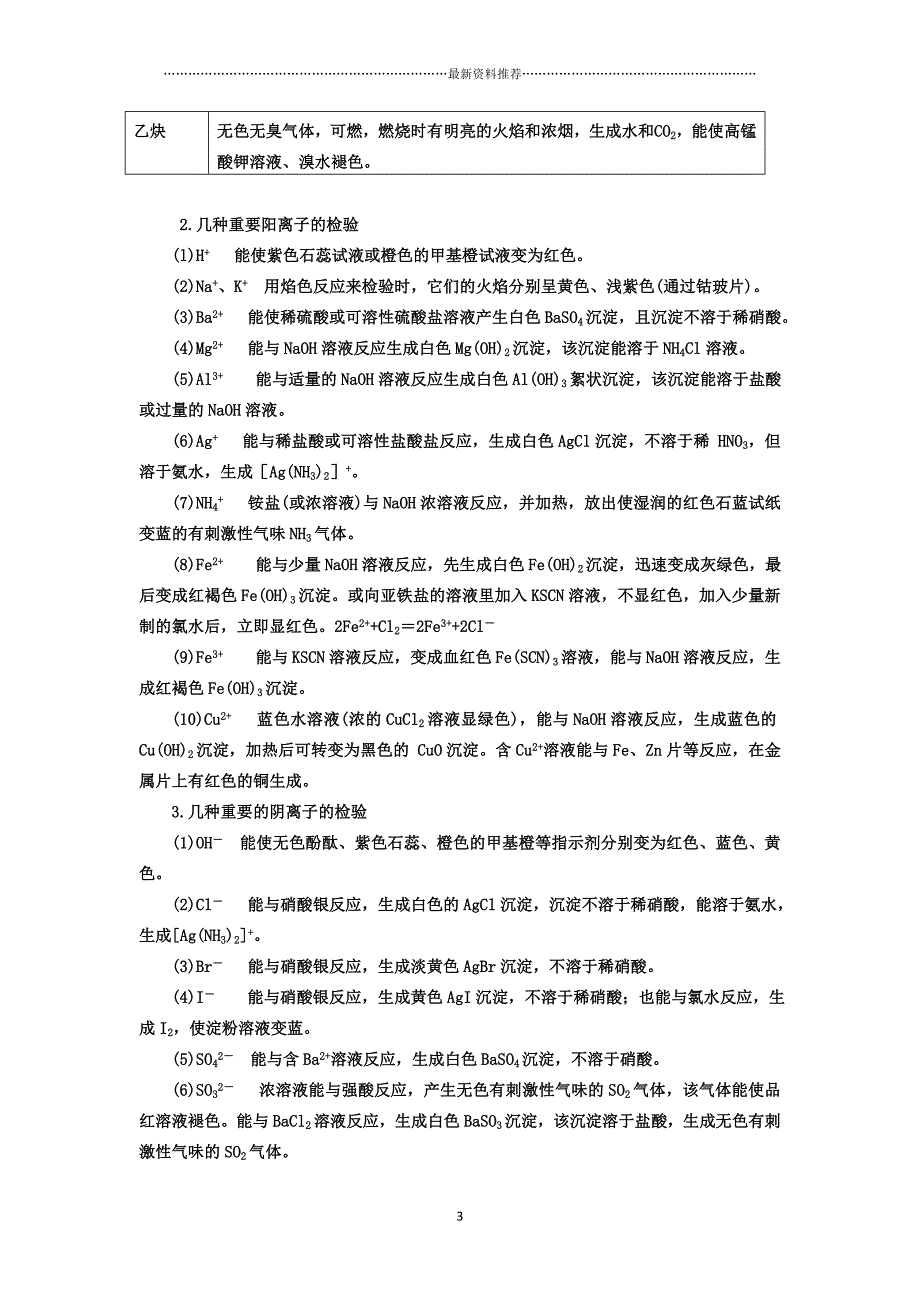 常见物质的分离、提纯和鉴别方法总结精编版_第3页