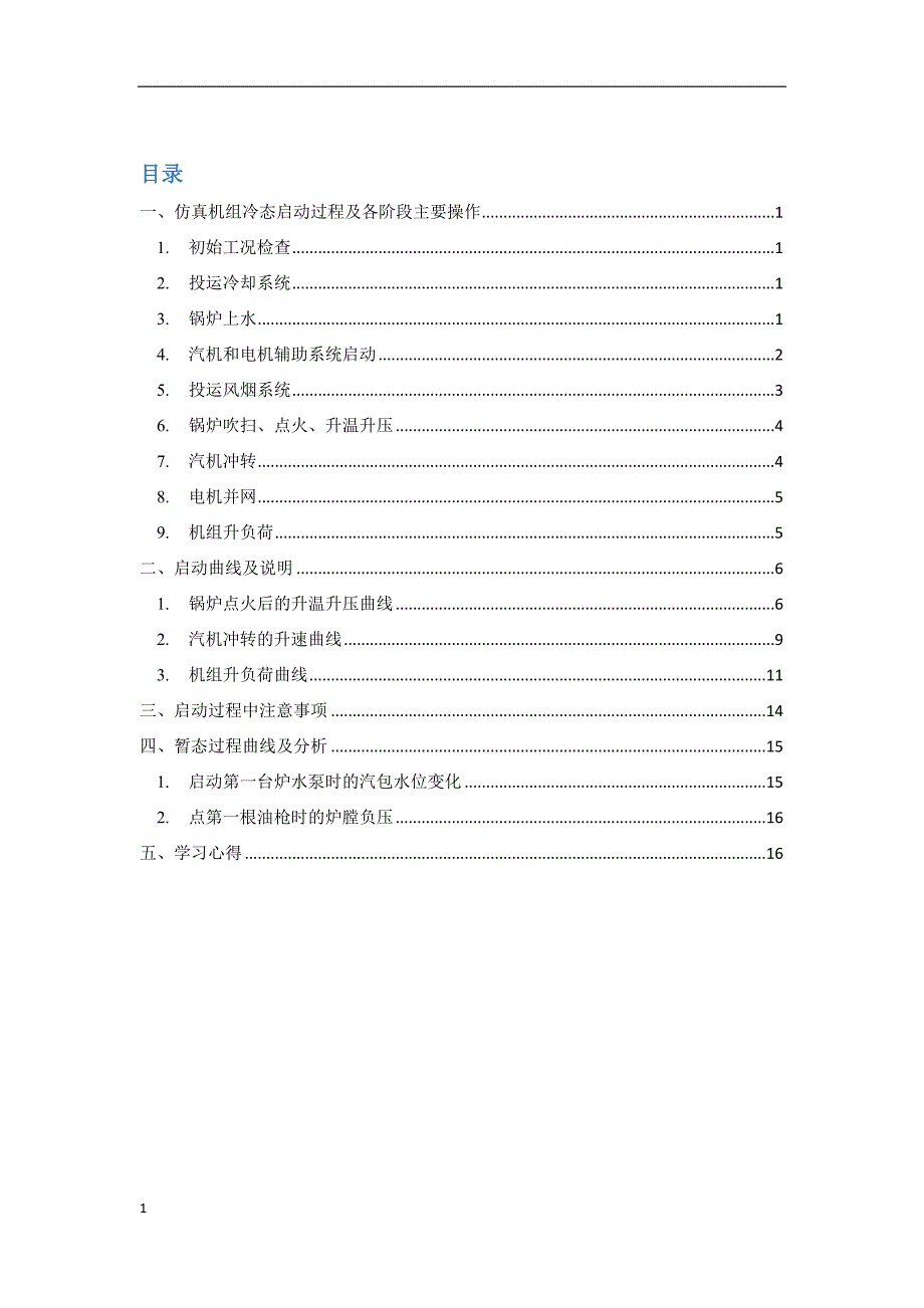 东南大学能源与环境学院电站仿真实习报告培训讲学_第1页