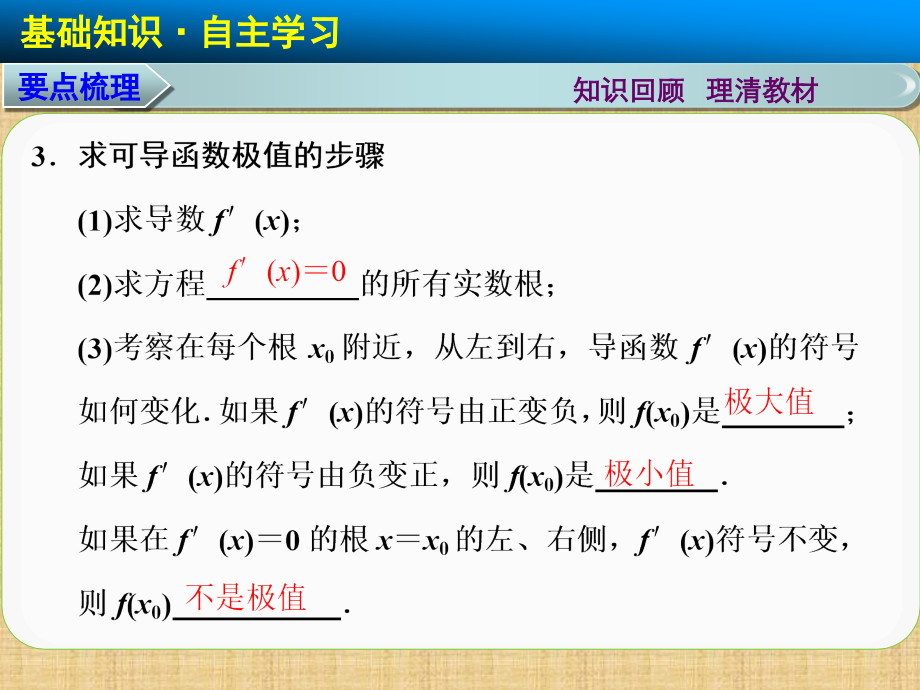 【步步高】高考数学总复习-3.2导数与函数的单调性、极值、最值课件-理-新人教B版精编版_第4页