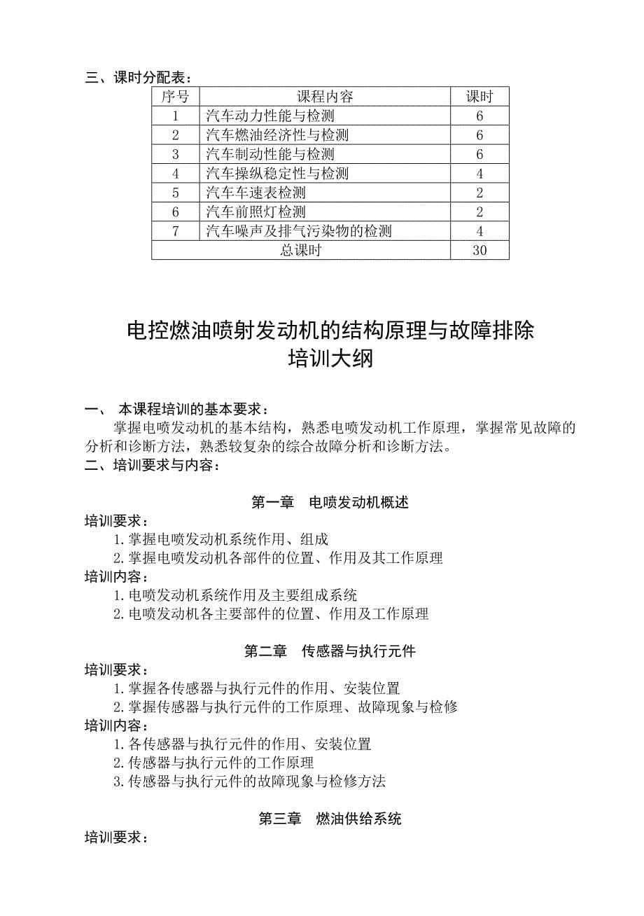 《精编》汽车维修高级技师培训计划书范本_第5页