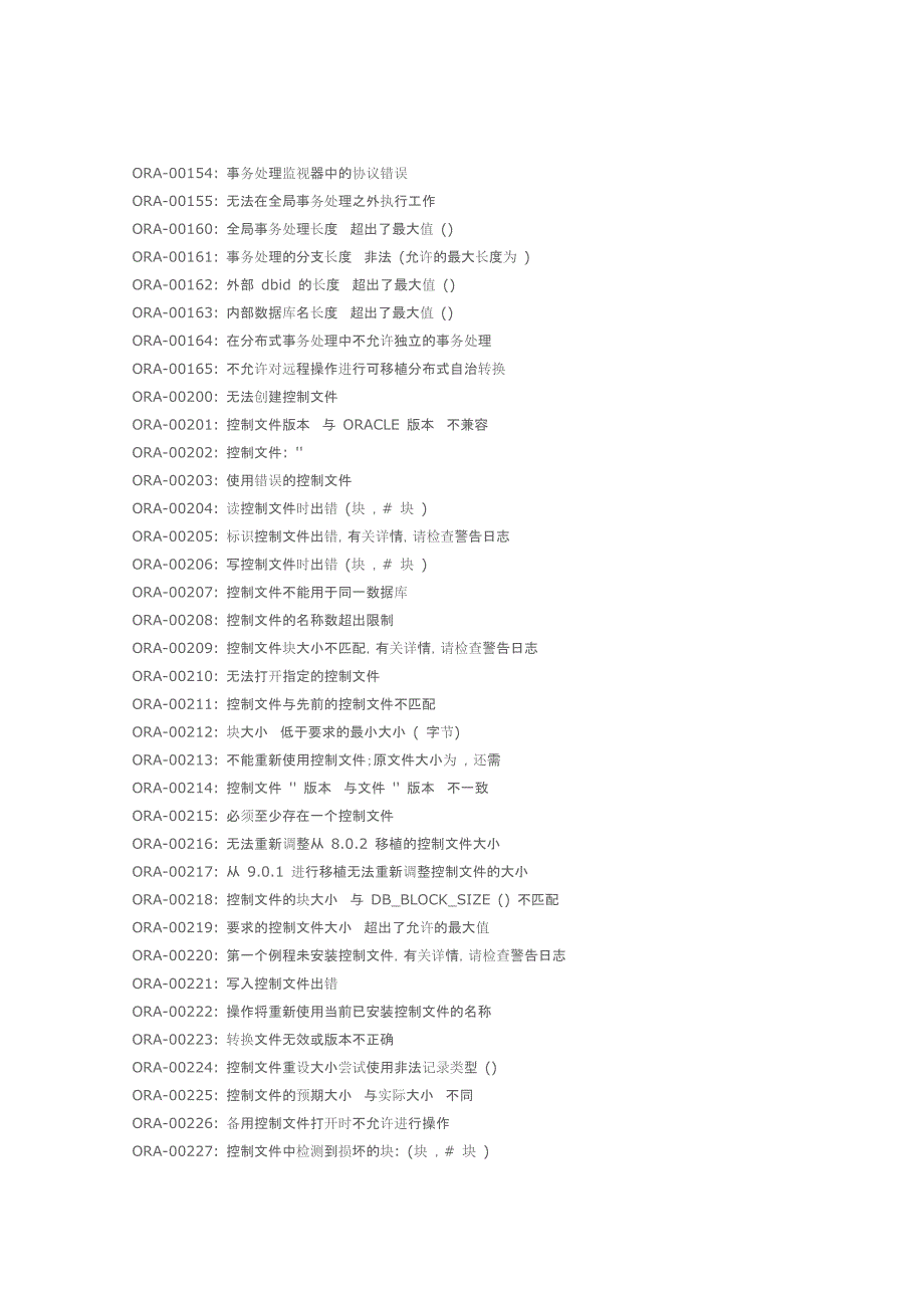 Oracle错误一览表汇编_第4页