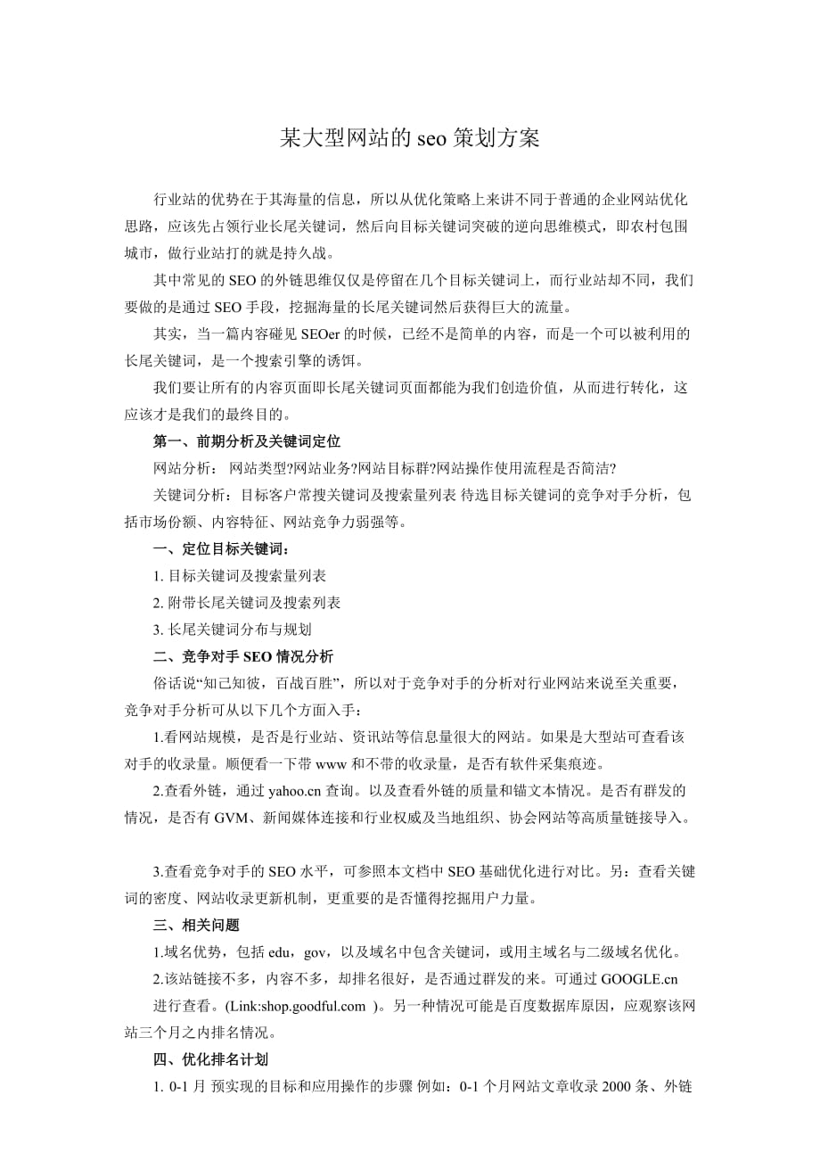 某大型网站seo策划方案精品_第2页