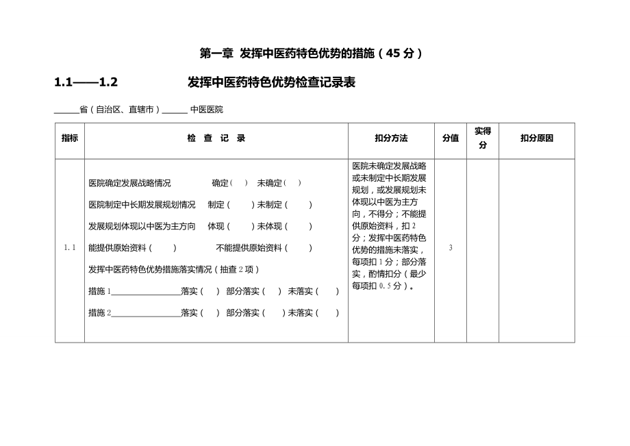 《精编》二级中医医院评审检查记录表_第3页