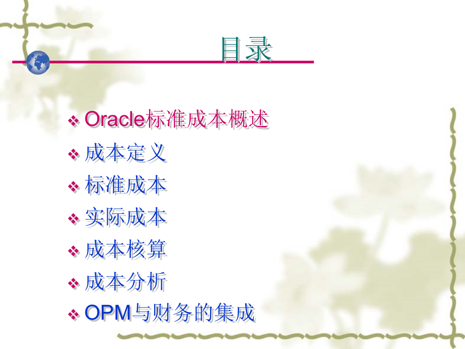 Oracle成本管理课件_第3页