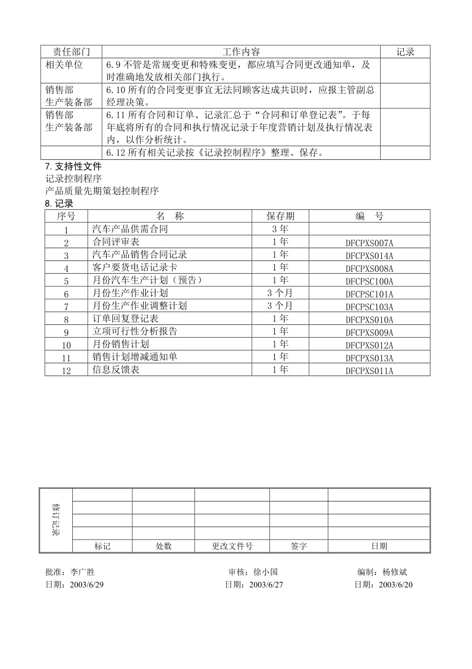 汽车行业产品质量先期策划控制程序文件汇编2_第4页