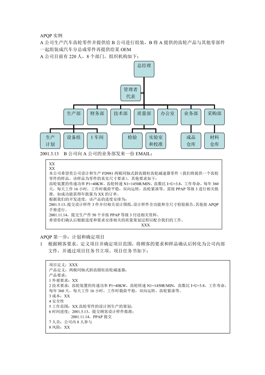 汽车行业APQP案例分析_第1页